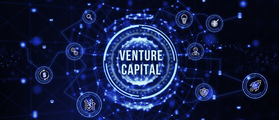 Start-up Funding Crowdfunding Investment Venture Capital Entrepreneurship Internet Business Technology Concept. 3d illustration
