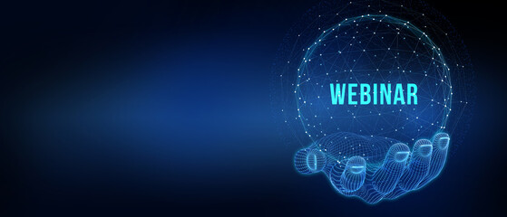 Business, Technology, Internet and network concept. Webinar e-learning. Training concept. 3d illustration