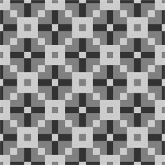 Checks ornament. Seamless pattern. Squares illustration. Geometrical background. Tiles wallpaper. Ethnic motif. Geometric ornate. Digital paper, textile print, web design, abstract image. Vector art.