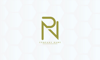 NR, RN, N, R Abstract Letters Logo Monogram