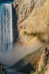 Canyon Village Lower Falls on the Yellowstone River at Artist point, Yellowstone National Park, Wyoming, USA