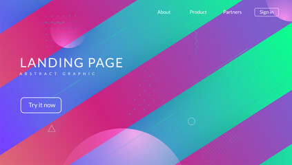 Vector Banner. Retro Technology Frame. Blue Dynamic Art. 3d Screen. Cool Gradient Elements. Geometric Ui. Tech Landing Page. Purple Vector Banner