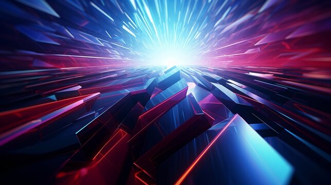 Science Fiction Space Cyberpunk Futuristic Abstract Background.  (Generative AI).
