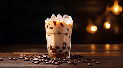 a variety of coffee, caramel, durian, latte, drip,mochaccino . drink with ice