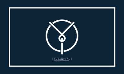 Alphabet letters OY or YO logo monogram