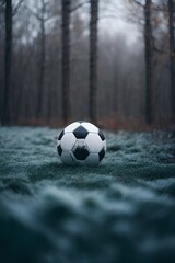 Soccer ball in the forest