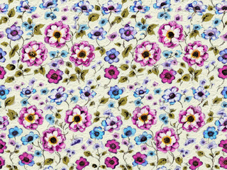 abstract colorful floral seamless pattern