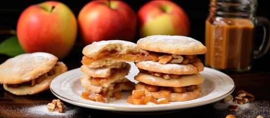 Apple cookies with applesauce filling.