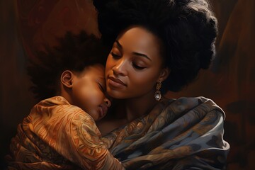 The Eternal Bond: Honoring the Strength and Diversity of Motherhood - obrazy, fototapety, plakaty