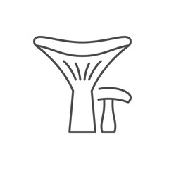 Russula mushroom line outline icon