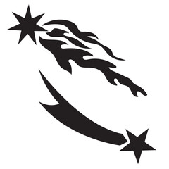 Shooting stars icon vector set. Comet tail or star trail illustration sign collection. Shooting stars vector. EPS 10