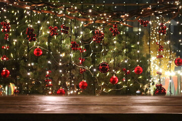 Close-up of a festively decorated Christmas background - 698704749