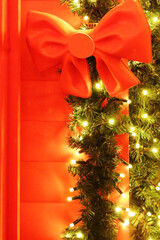 Close-up of a festively decorated Christmas background - 698704977