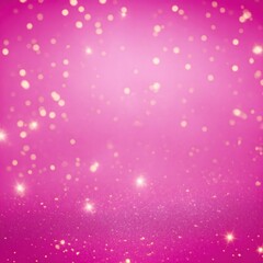 Pink background with golden sparkling particles and bokeh lights. background with gold foil texture