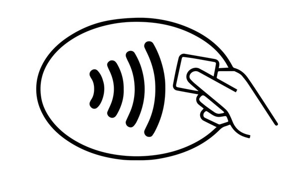recommend clip art: Payment icon. Contactless payment vector icon set. Contactless NFC payment sign. Outline payment sign on isolated background. Vector EPS 10