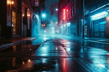 Rainy Night on City Streets