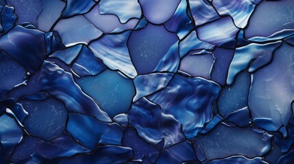 blue stained glass shiny abstract background. - obrazy, fototapety, plakaty