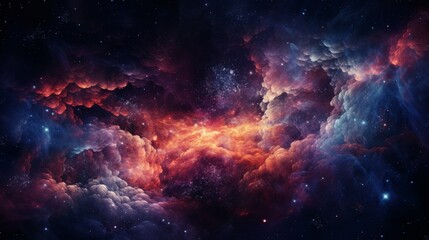 A swirling galaxy of stars and nebulae against a dark cosmic backdrop, perfect for a space-themed vector background.
