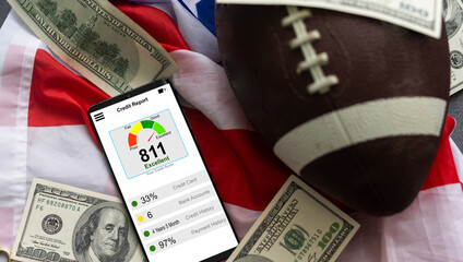 report credit score banking borrowing application risk form document loan business market policy deployment data check workplace concept - stock image