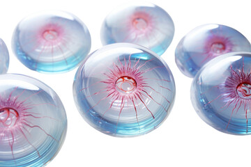 The colored contact lenses Revolution isolated on transparent background, Generative Ai