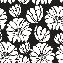 floral pattern. textile vector tropical flowers. minimal vector print. Seamless background