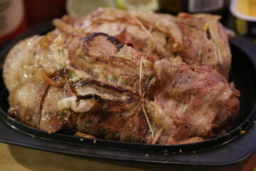 Boar roast prepared with with filament ready to roast