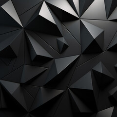 Obraz premium Explore the modern and sophisticated aesthetics of a black triangular abstract background featuring a grunge surface in this 3D rendering.
