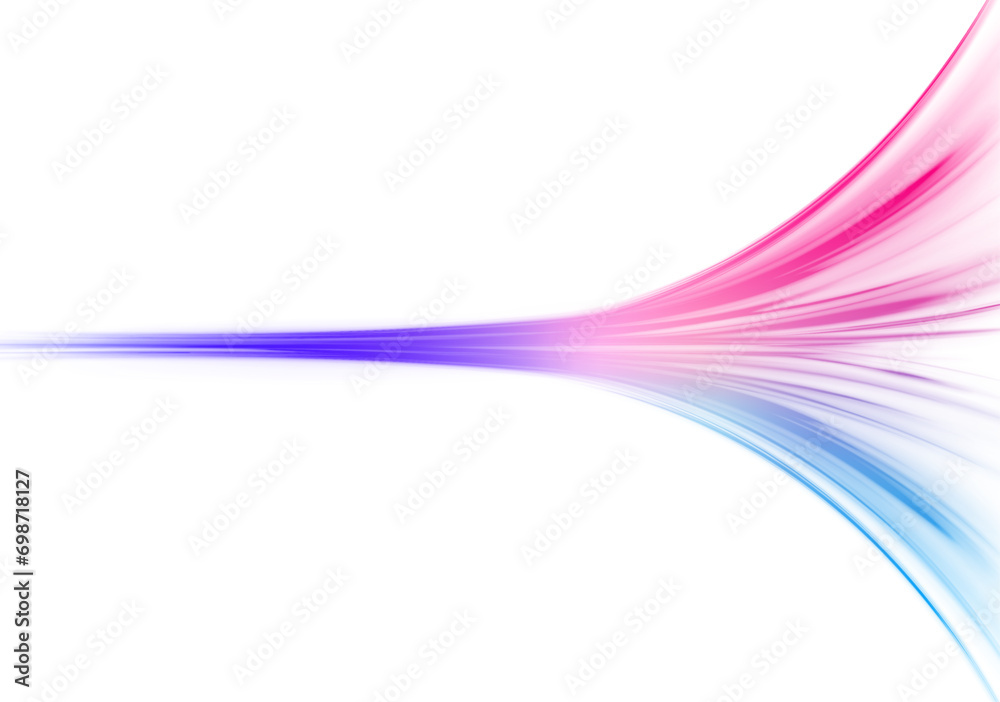 Poster abstract green blue wave light effect in perspective vector illustration png. image of speed motion 