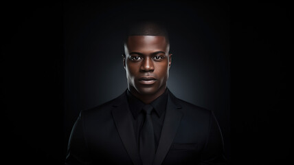Obraz premium close up horizontal view of a young smart dressed businessman AI generated