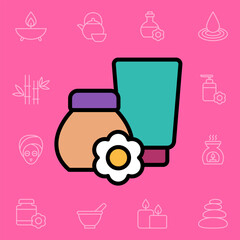 Set of spa icons. Vector illustration