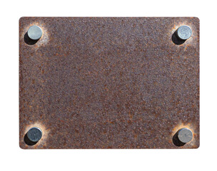Metal plate with rivets