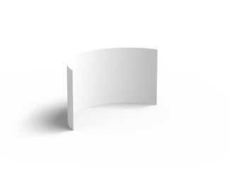 Blank 4x9 Rack Card Sized 3d renders on a transparent background