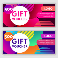 Discount voucher design. Vector illustration