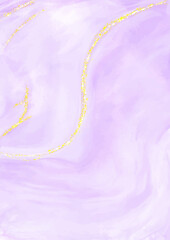 Abstract alcohol ink background with golden crackers. Design template with glitter kintsugi. Vector illustration.