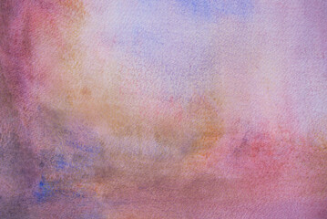 abstrakter Hintergrund, Aquarellfarben pink, lila, orange Farbverlauf - obrazy, fototapety, plakaty
