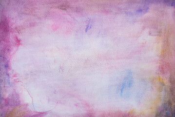 abstrakter Hintergrund, Aquarellfarben pink, lila, orange Farbverlauf - obrazy, fototapety, plakaty