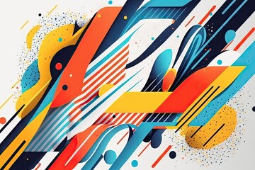 Abstract colorful background with geometric shapes and lines