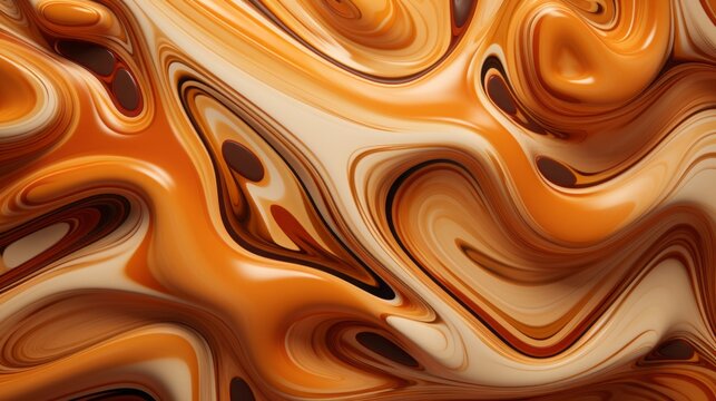 Bubble brown background with waves.