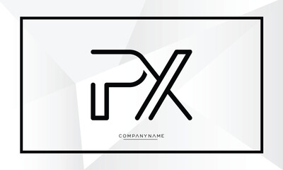 Alphabet letters PX or XP logo monogram
