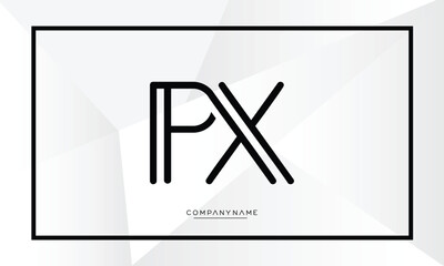 Fototapeta premium Alphabet letters PX or XP logo monogram 