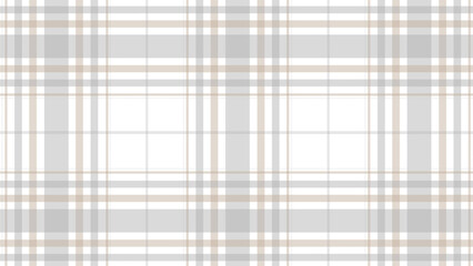 Grey and beige check plaid in the white background