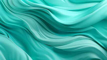 green abstract background with waves.