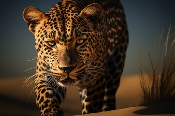 Untamed beauty a leopards portrait exuding strength and grace