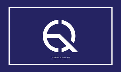 QE or EQ Alphabet letters initial logo monogram
