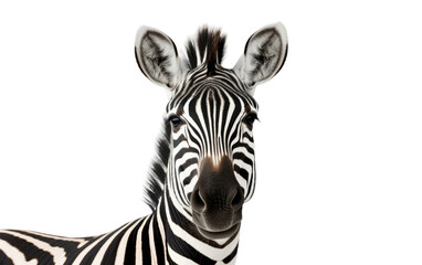 Fototapeta na wymiar Zebra Elegant On Isolated Background