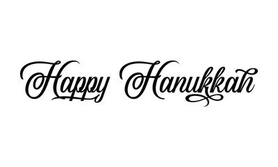 Happy Hanukkah typography design vector