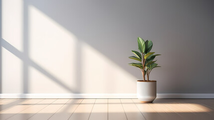 Minimalist style interior space, interior decoration design