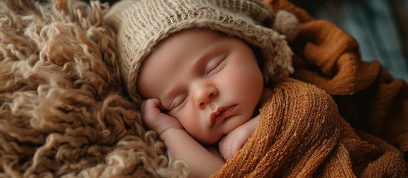 Infant boy, adorable slumber, baby photography