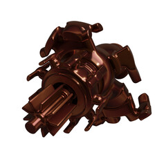 Metal abstract shape, 3d render © neurostructure