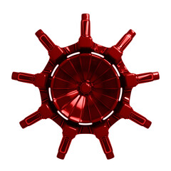 Obraz premium Metal abstract shape, 3d render